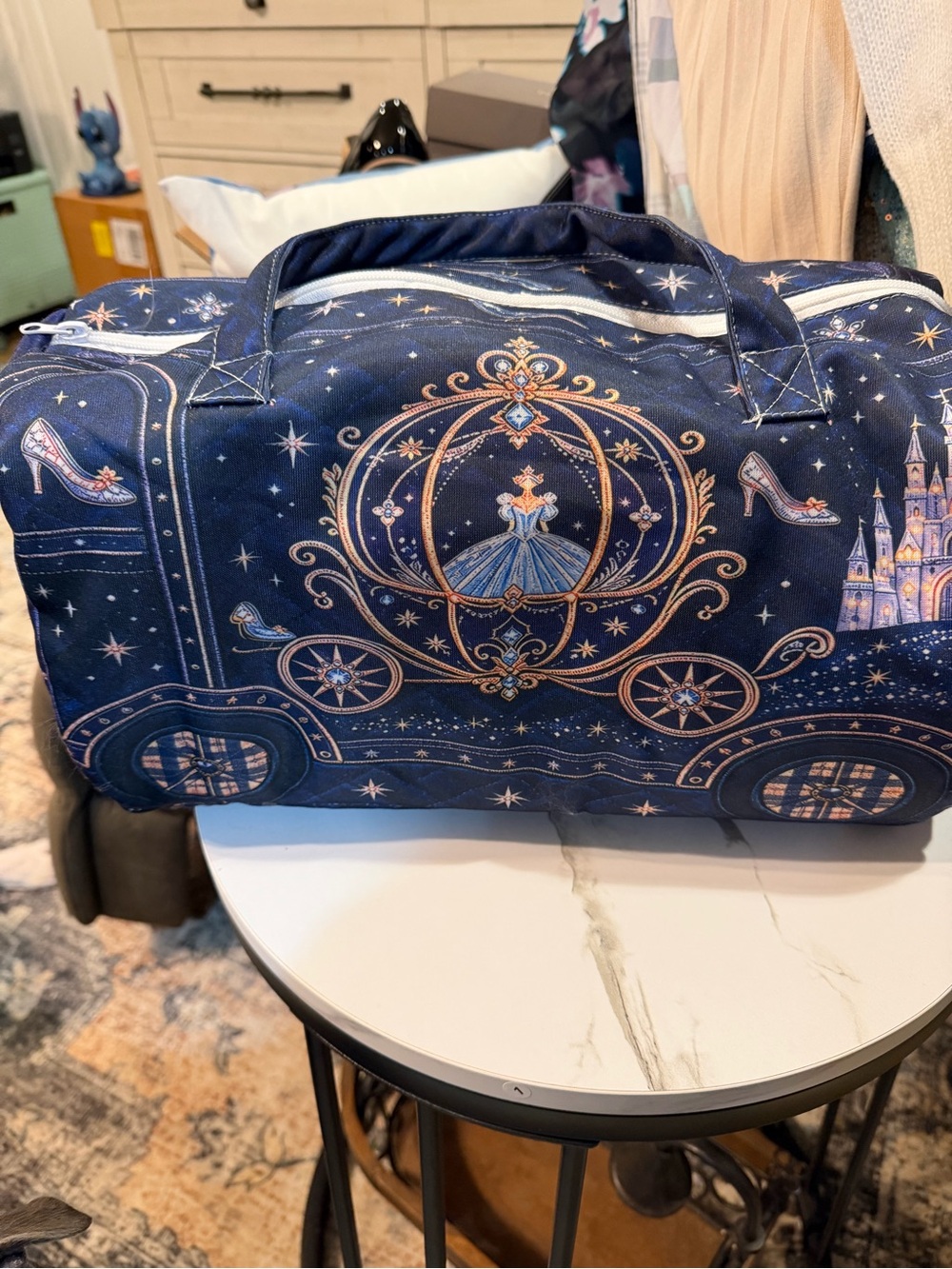 Navy Fairy Tale Carriage Weekend Duffel Bag